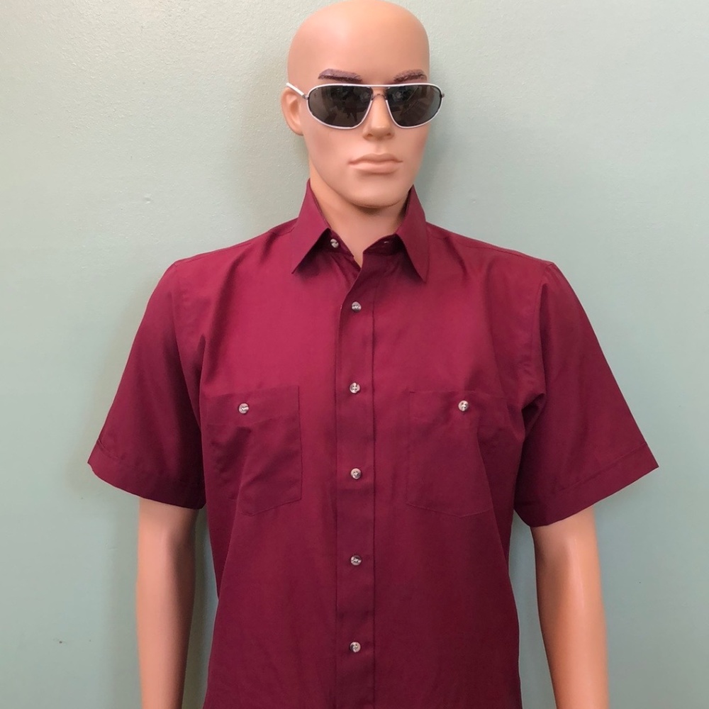 Givenchy Authentic Men's Burgundy Shirt, Size M